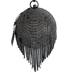 Badgley Mischka NWT with Flaws Spherical Minaudiere Sparkly Evening Clutch Bag